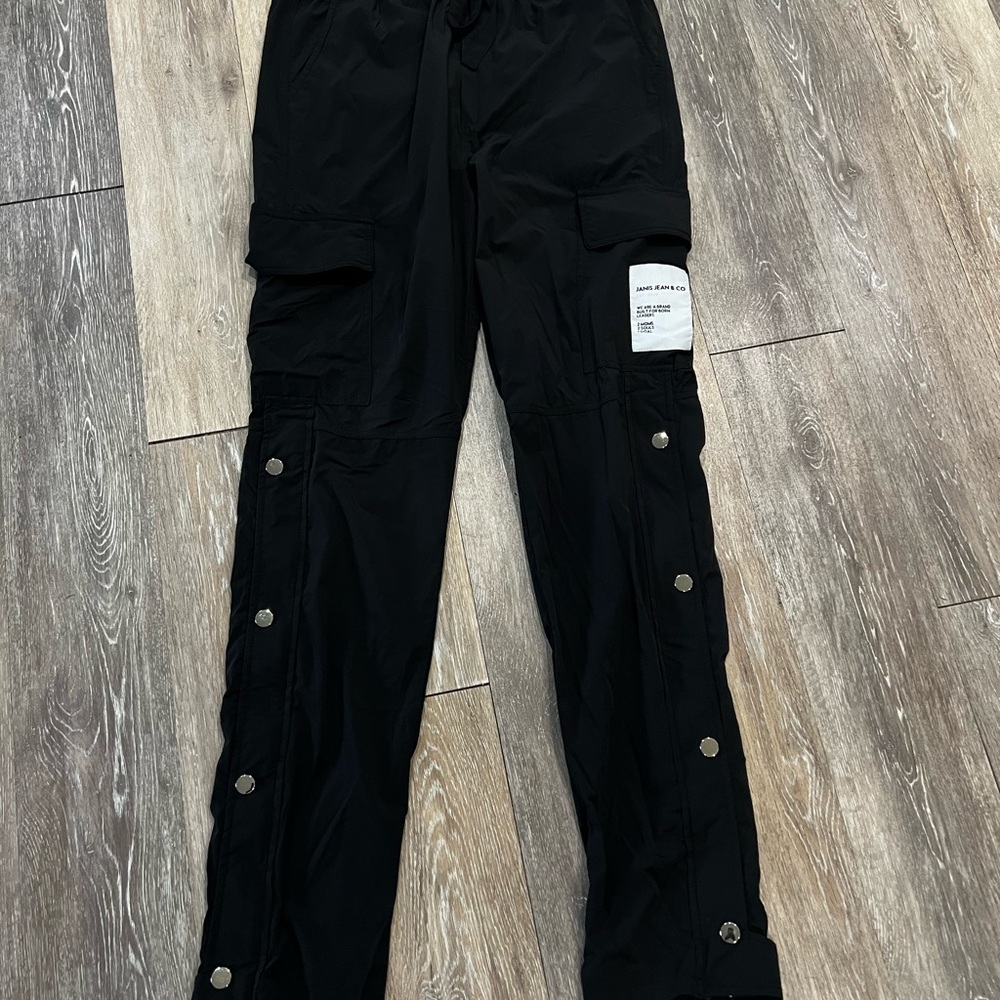 Men JANIS JEAN Track Pants Black Sz Large Unisex